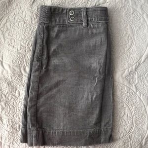 Grey corduroy Loft skirt